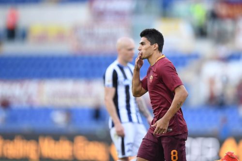 roma-udinese-perotti gol esultanza