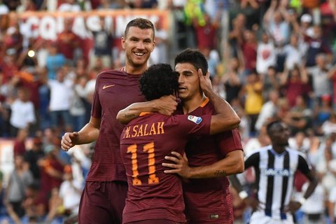roma_udinese_perotti dzeko salah gol esultanza