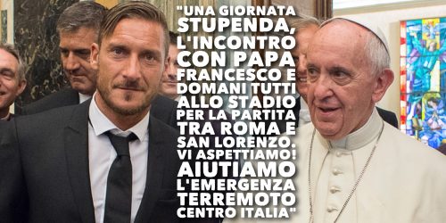 totti papa francesco