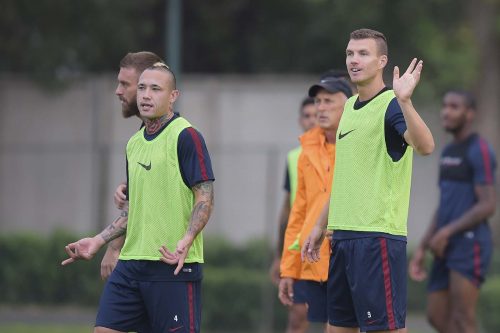 allenamento-roma-dzeko-nainggolan-de-rossi