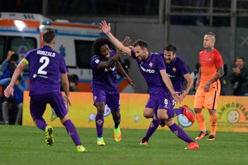 Fiorentina-Roma-badelj gol esultanza