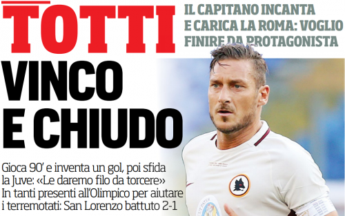 totti corriere dello sport