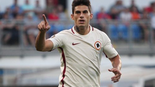 viktoria-plzen-roma-perotti-gol-esultanza