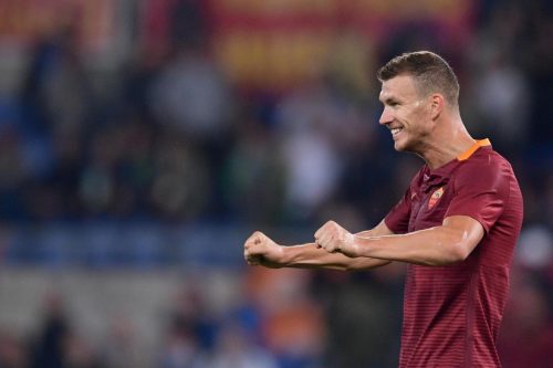 roma-palermo-dzeko gol esultanza