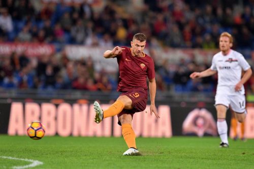 roma-palermo-dzeko tiro