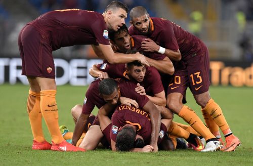 roma-inter_manolas florenzi juan jesus el shaarawy fazio dzeko bruno peres gol esultanza