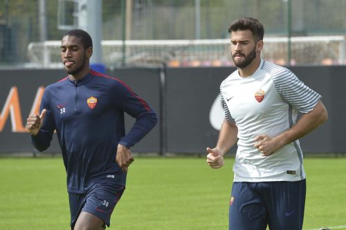 allenamento-roma-alisson-gerson