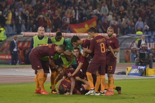 roma-inter-manolas-florenzi-el-shaarawy-nainggolan-dzeko-seck-fazio-perotti-bruno-peres-gol-esultanza