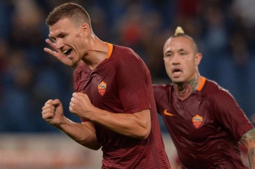 roma-palermo-dzeko-nainggolan-gol-esultanza