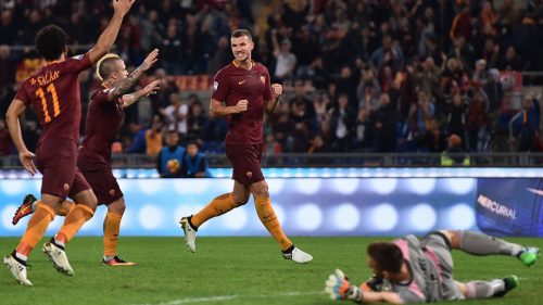 roma-palermo-salah-dzeko-nainggolan-9-gol-esultanza