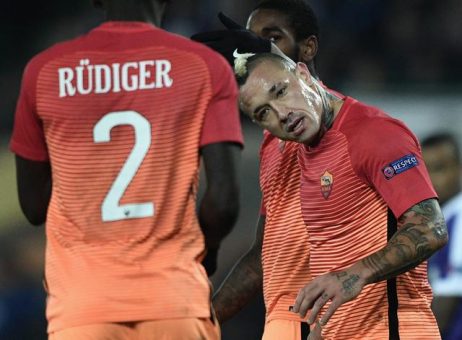 austria-vienna-roma-nainggolan-gerson-rudiger-gol-esultanza