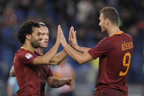 roma-bologna-dzeko-salah-nainggolan-gol-esultanza