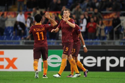 roma-viktoria-plzen-salah-dzeko-gol-esultanza