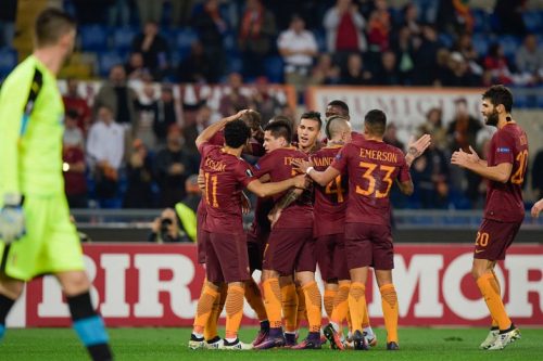 roma-viktoria_plzen-dzeko-salah-iturbe-paredes-rudiger-nainggolan-fazio-emerson-palmieri-gol-esultanza