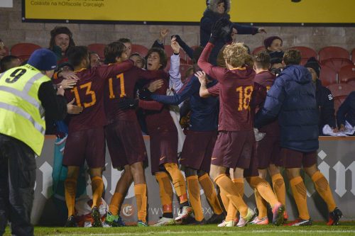 youth-league-cork-city-roma__soleri-ciavattini-franchi-squadra-gol-esultanza