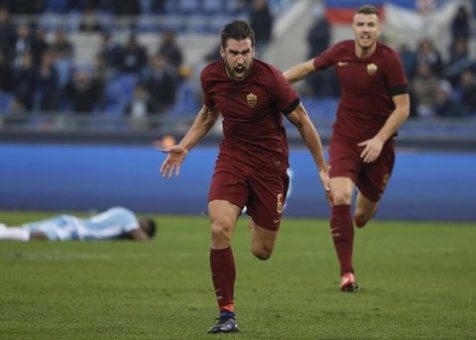 lazio-roma.strootman gol esultanza