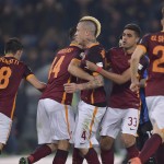 -roma-inter-nainggolan perotti manolas el shaarawy emerson palmieri gol esultanza