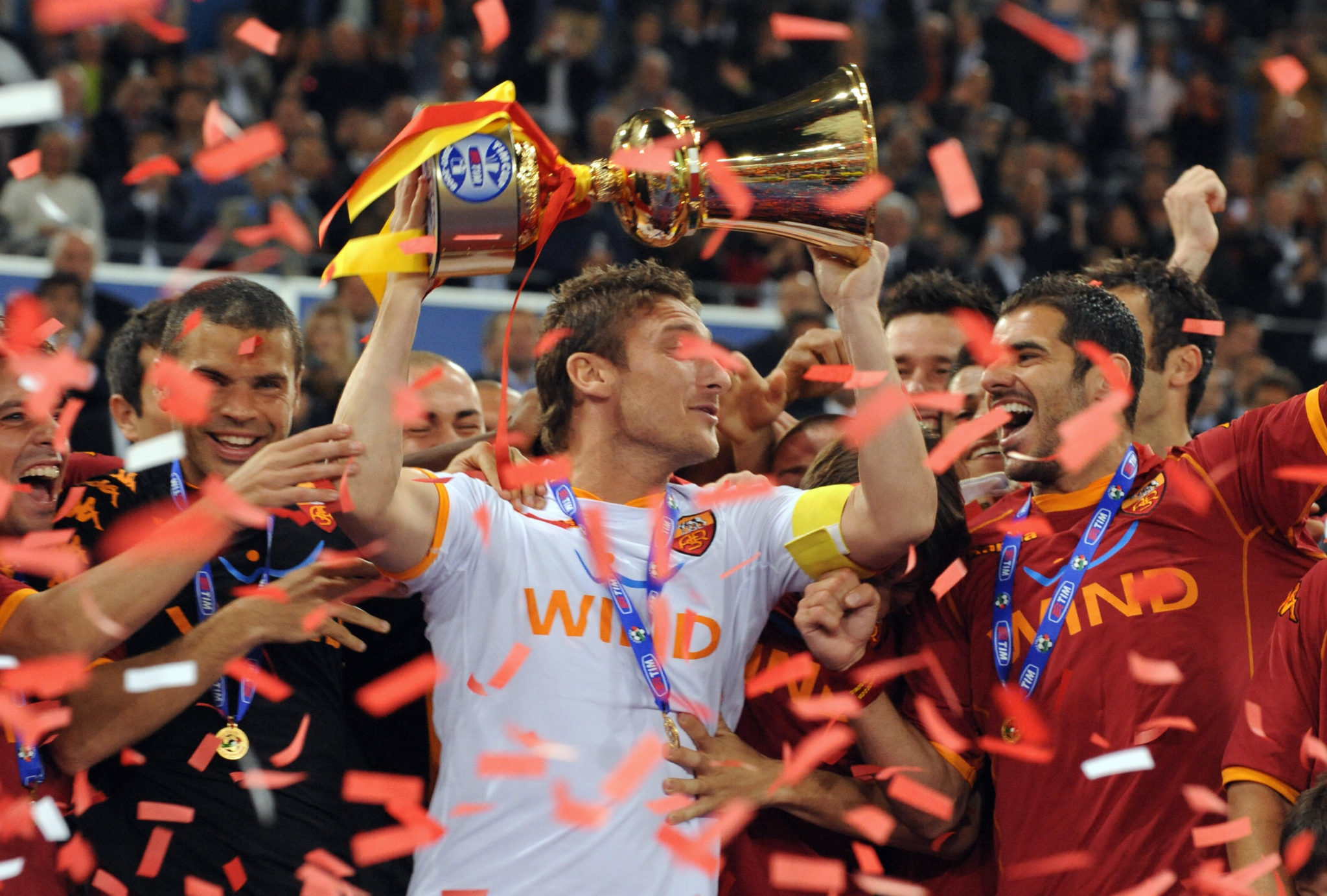 La Roma ricorda la vittoria della Coppa Italia del 2008 contro l'Inter