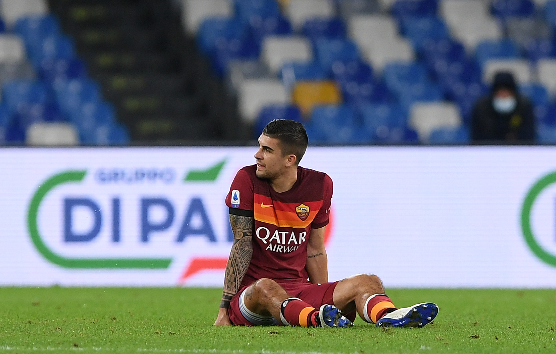 NapoliRoma, fastidio all'adduttore per Mancini. Infortunio al flessore