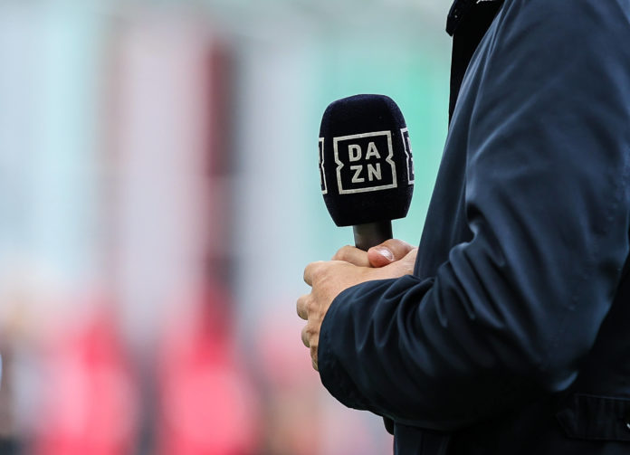 AC Milan vs Genoa CFC - Serie A 2020/21 - 18/04/2021 DAZN television during the Serie A 2020/21 football match between A