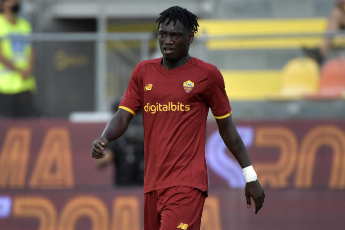Ebrima Darboe of AS Roma looks on during the pre season friendly football match between AS Roma and Debrecen at Benito S