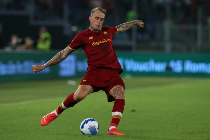 Italy: AS Roma vs US Sassuolo Rome, Italy September 12 2021. Rick Karsdorp (Roma) in action during the Serie A TIM match