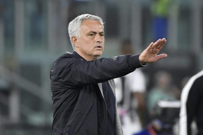 Jose Mourinho coach of AS Roma during the Serie A football match between AS Roma and Udinese calcio at Olimpico stadium