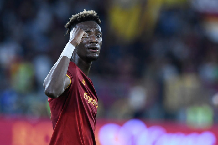 23rd September 2021; Stadio Olimpicom, Roma, Italy; Serie A League Football, Roma versus Udinese; Tammy Abraham of Roma