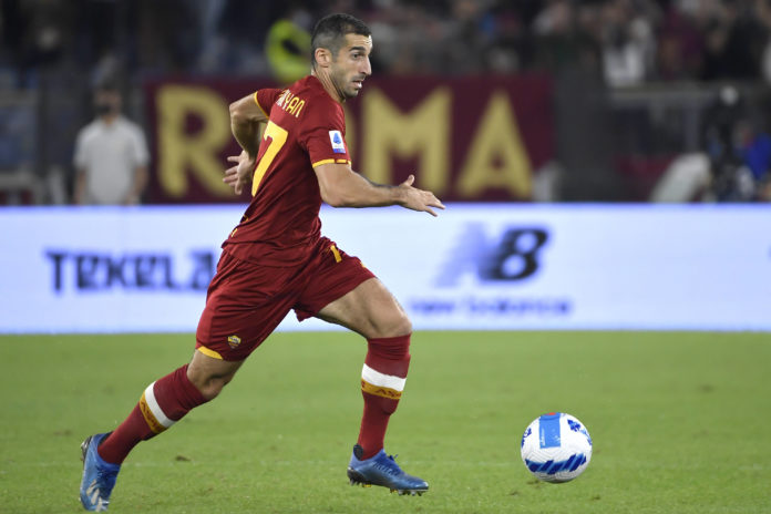 Henrikh Mkhitaryan of AS Roma in action during the Serie A football match between AS Roma and Udinese calcio at Olimpico