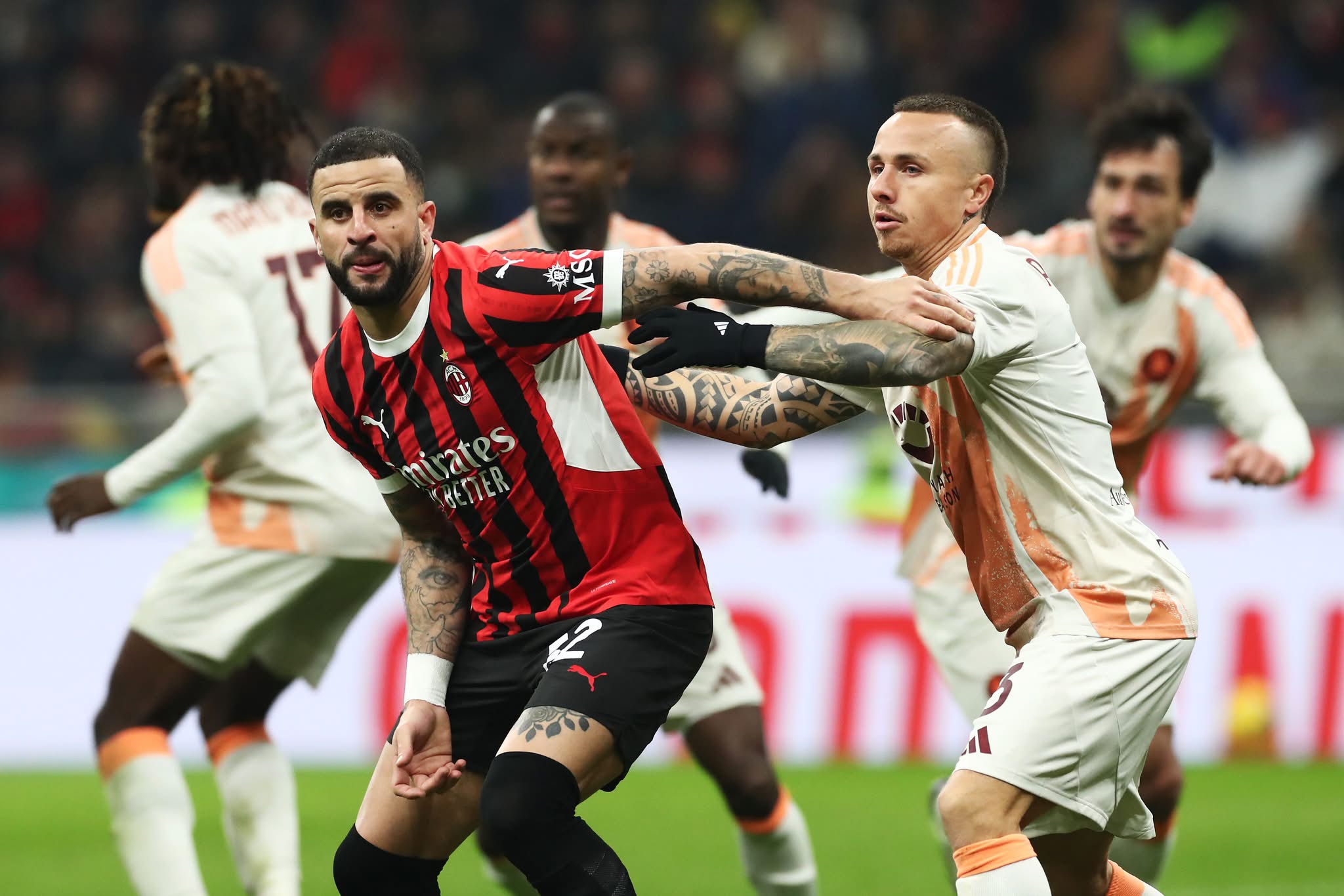 Milan-Roma 3-1: la doppietta di Abraham e Joao Felix eliminano la Roma dalla Coppa Italia