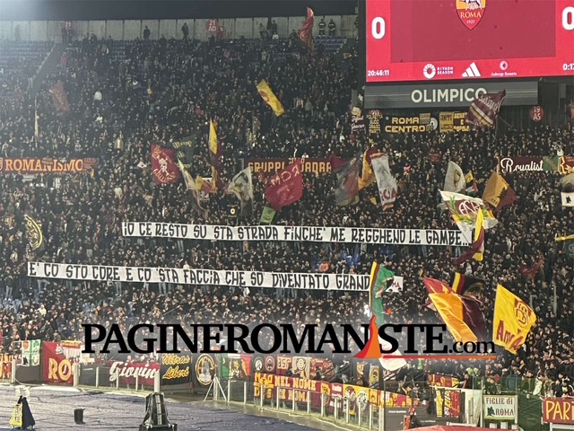 Roma-Monza, In Sud spunta uno striscione di stampo fascista – FOTO